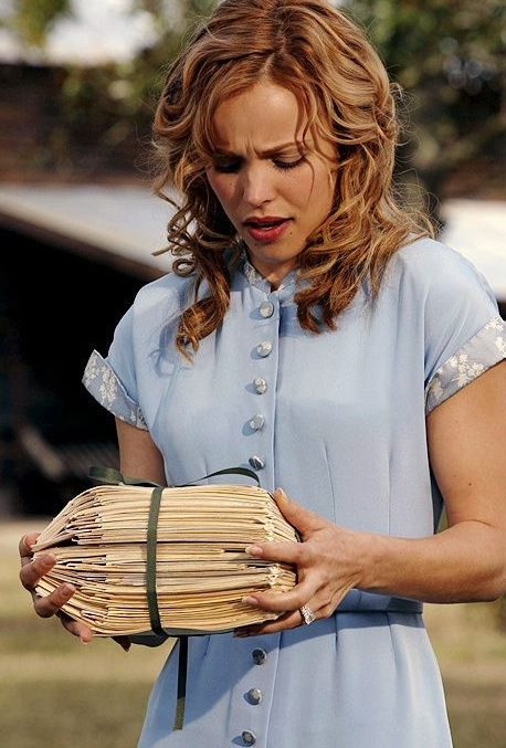 rachel from the notebook holding mail example